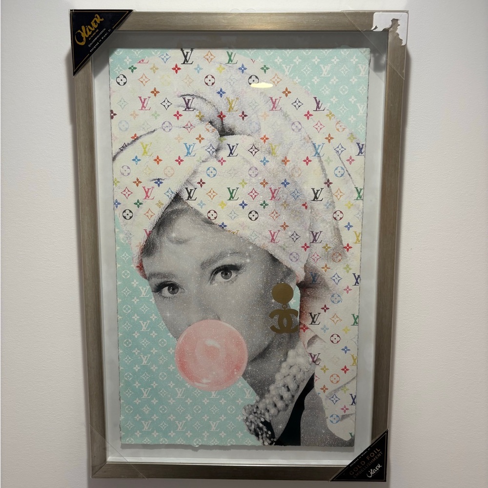 Audrey Hepburn Breakfast At Tiffany’s Bubblegum Wall Art